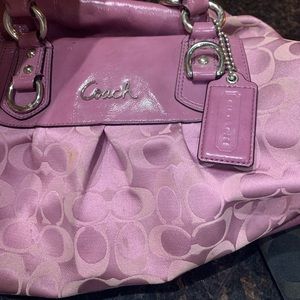 Purple coach bag